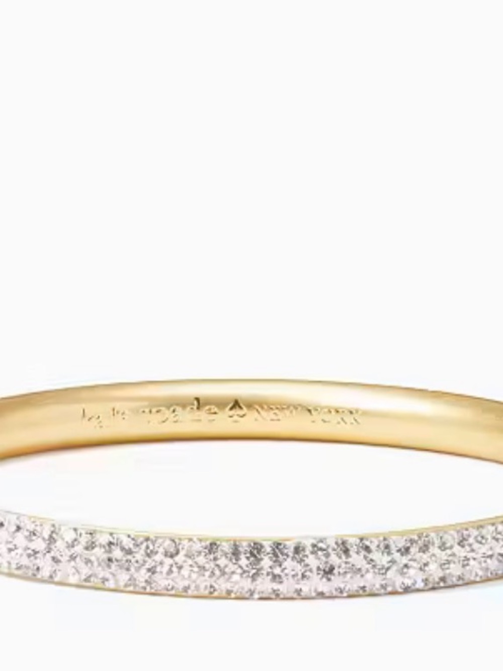 Kate Spade Gold Razzle Dazzle Crystal Pavé Slim Bangle - NWT